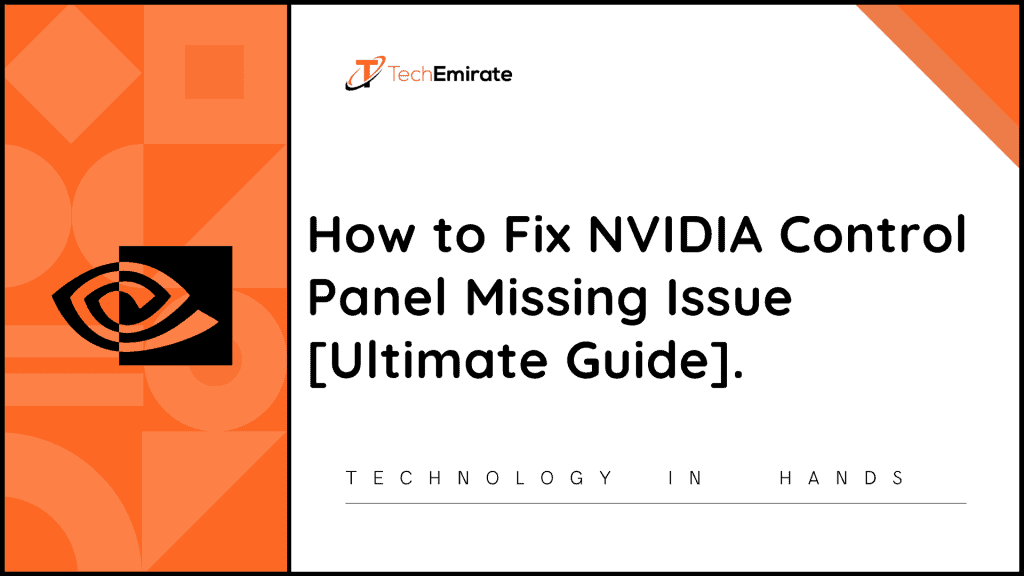 Nvidia control panel missing