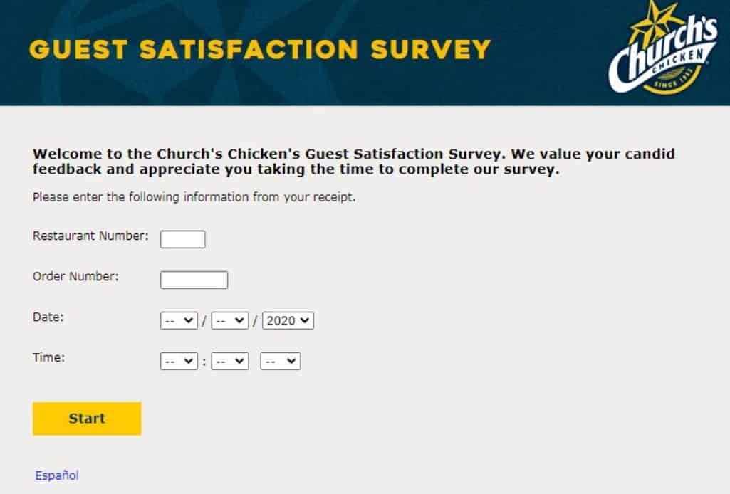 techemirate.com -- churchs chicken feedback survey