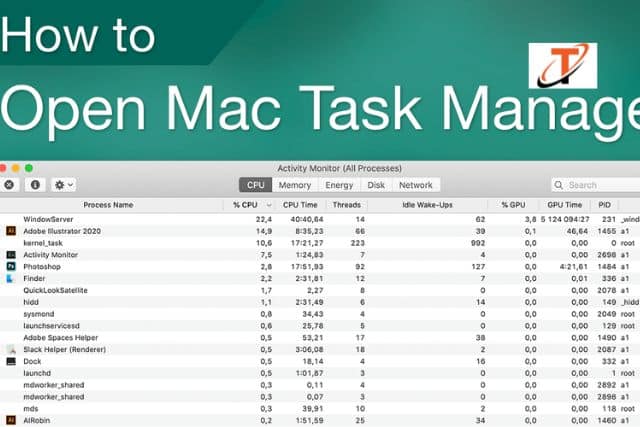 Techemirate - how to open task manager on mac shortcut